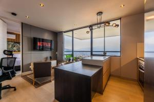 24th Floor Skyline Views in Poblado with AC and Fast WiFi