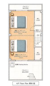 恵美鶴橋 7つの寝室 ベッドは9台の大きなお部屋バスルーム3台 快適なグループ旅行を楽しめます