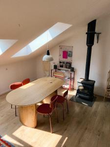 Designer Attic with Fireplace, Vilnius Center