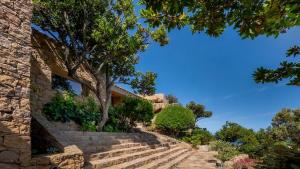 Designer villa among rocks, art and endless blue