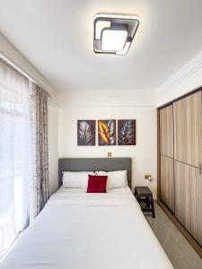 Spacious studio with a balcony and gym