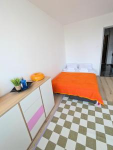 Colorful studio w Palace view | City center