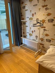 Modern Room with Sauna, Fireplace & View