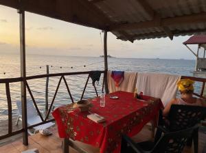 Cabañas sobre el mar en San Blas Narasgandub.