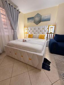Blue crib