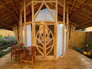 Golden paddy bamboo house -by sunrise hill