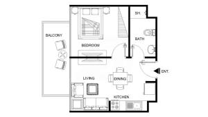 StayShort - Tranquil 1BR Hideaway in Damac Hills