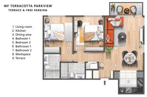 WF Terracotta Parkview with Terrace and Free Parking