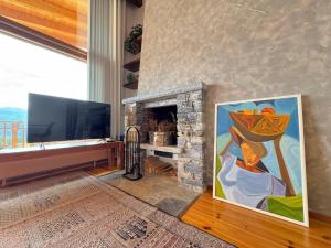 Attique de prestige face aux sommets Alpins