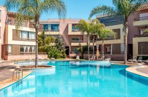 Luxury Terrace with Pool View Chic Resort Escape