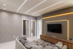 Apto c churrasq. 90m da Praia de Perequê RIH0902