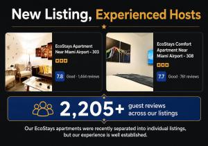 EcoStays Apartment Near Miami Airport 202