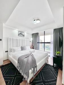 Elegant luxury three bedroom apartment with swimming pool fully equipped gym children playing ground ample parking space and amazing scenic view