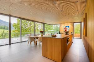 Alpine lodge at Schlern with panoramic sauna