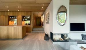 Alpine lodge at Schlern with panoramic sauna
