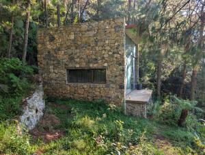 Cabaña suspendida a media montaña en sintropico mx