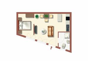 Studio with Sea View room in BC Apartments