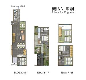 鶴Inn 贅沢な一棟貸し 2バス 3洗面 3トイレ 最大8名 難波 梅田直通 翠楓