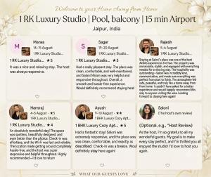 BLUE IRIS - Luxury ROOM, onsite swimming pool and 15 min from airport, Jaipur