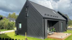 Wooden house in traditional Lithuanian village style