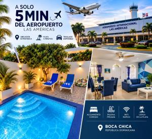 A 5 Min del Aeropuerto, Villa Privada con Piscina