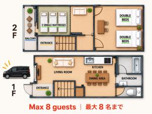 渚南 京都と大阪の間 駅3分 最大8名 無料駐車場