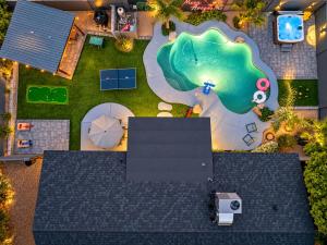 Heated Pool Hot Tub Backyard Resort Games