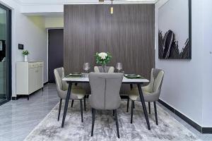 The modern executive serene suites with amazing breathtaking city views ,fully equipped gym , swimming pool and private ample parking space