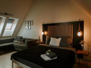 Holiday home, bedroom with bathtub, jacuzzi