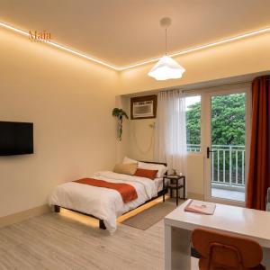 Maia Escapes Bulacan Staycation 5 mins to SM tungko studio w balcony pool view at Amaia Steps Altaraza
