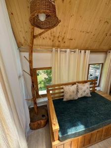 A frame Glass Cabin - Hammock & candlelight setup