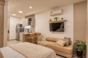 Acogedor estudio con vista al mar y piscina