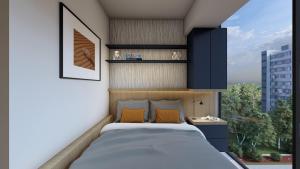 Apartment for 6 people with a pool, gym, coworking space, and parking