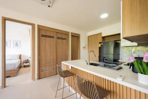 Apartamento con laguna de aguas cristalinas