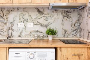 Shiny 1 Central Stay 1 BR Ap Kitchen & Balcony