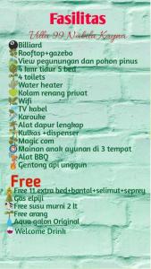 Sewa Villa Puncak villa 99 Nabila Kayna
