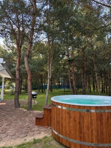 Domek w Linowie, Balia, Basen, Plac zabaw, Leśny ogród, 350m Jezioro