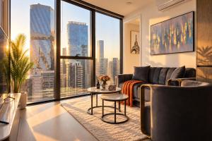 49F Sky-Rise 2BR 2BTH, Panoramic City Views with Game Room, Pool, Spa, Gym, Sauna, Steam