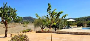 Finca con piscina entre campos