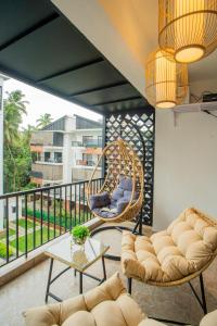 Luxury Designer 1BHK Flat with Pool Gym and Clubhouse near Calangute Beach