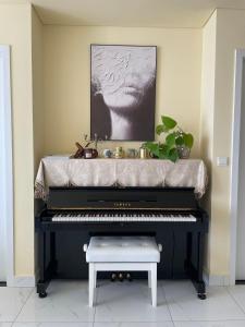 A warm, elegant residence for work, rest, music