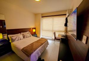 Apartamento céntrico con piscina y vista urbana