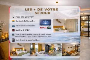 Cozy equipped apartment near train station facing Hilton luxury comfort