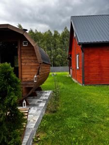 Gawra Nad Jeziorem - całoroczne domki nad jeziorem z balią, jacuzzi i sauną, Kaszuby