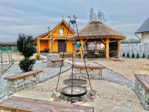 Holiday homes with fireplaces, playground