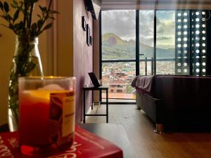 Andes loft, vista panorámica y balcón privado
