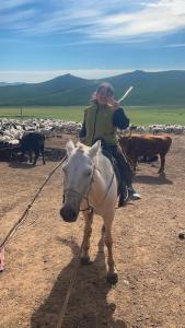 Authentic Mongolian NomadicFamily Near Ulaanbaatar