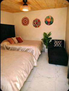 CABAÑA tipo habitación con PALAPA y Asador Planta Alta en Zacatlán