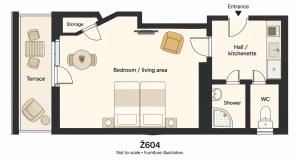 Cosy studio with terrace by tram