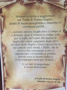 Il Trullo di Nonno Angelo San Marco